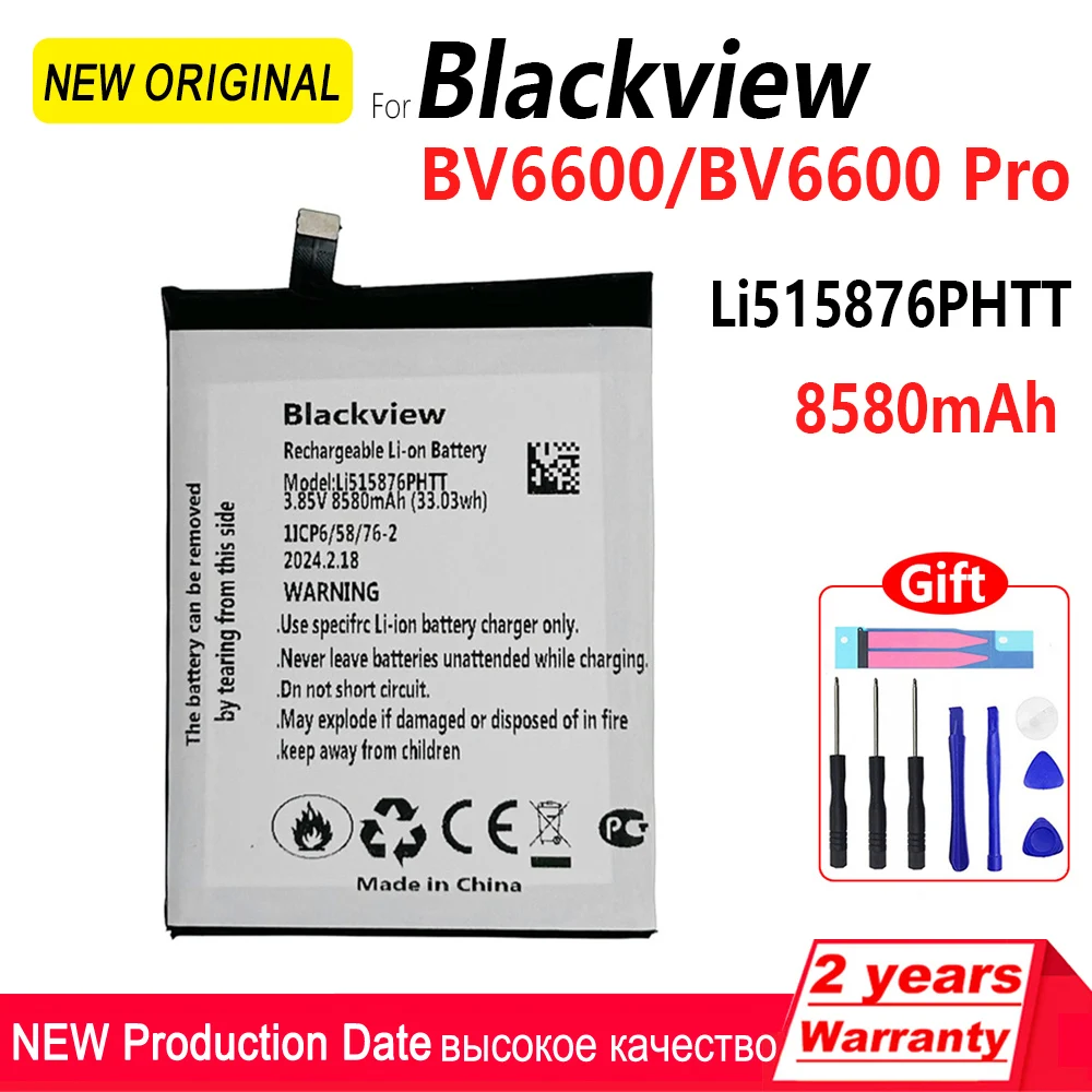 100% Оригинальный запасной аккумулятор BL6600 Li515876PHTT 8580 мАч для телефона Blackview BV6600 BV6600PRO батареи батарея + подарок