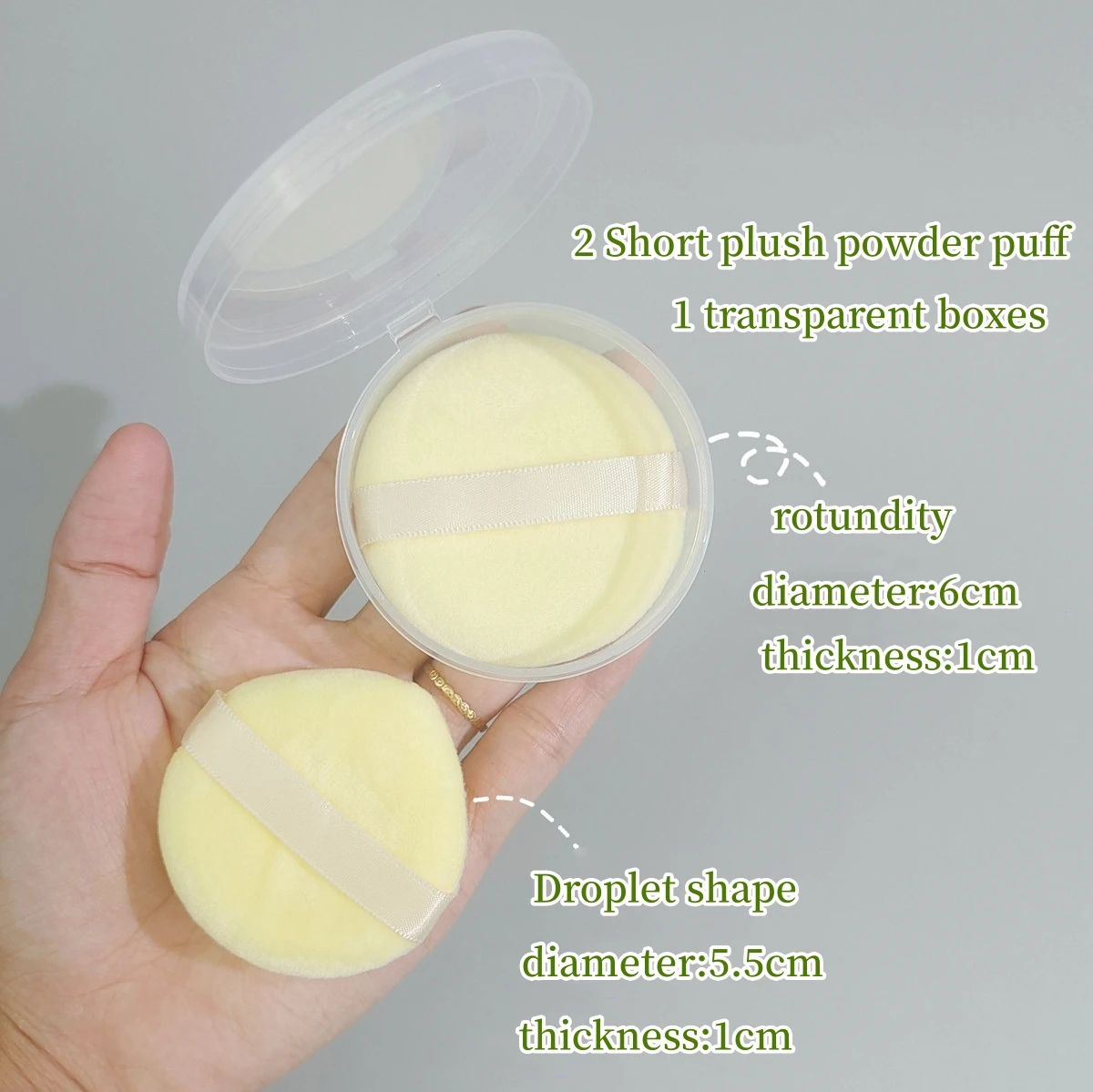 Crystal Soft Soy Milk Loose Powder Puff Super Soft Plush Setting Powder Puff Flocking Powder Puff 4
