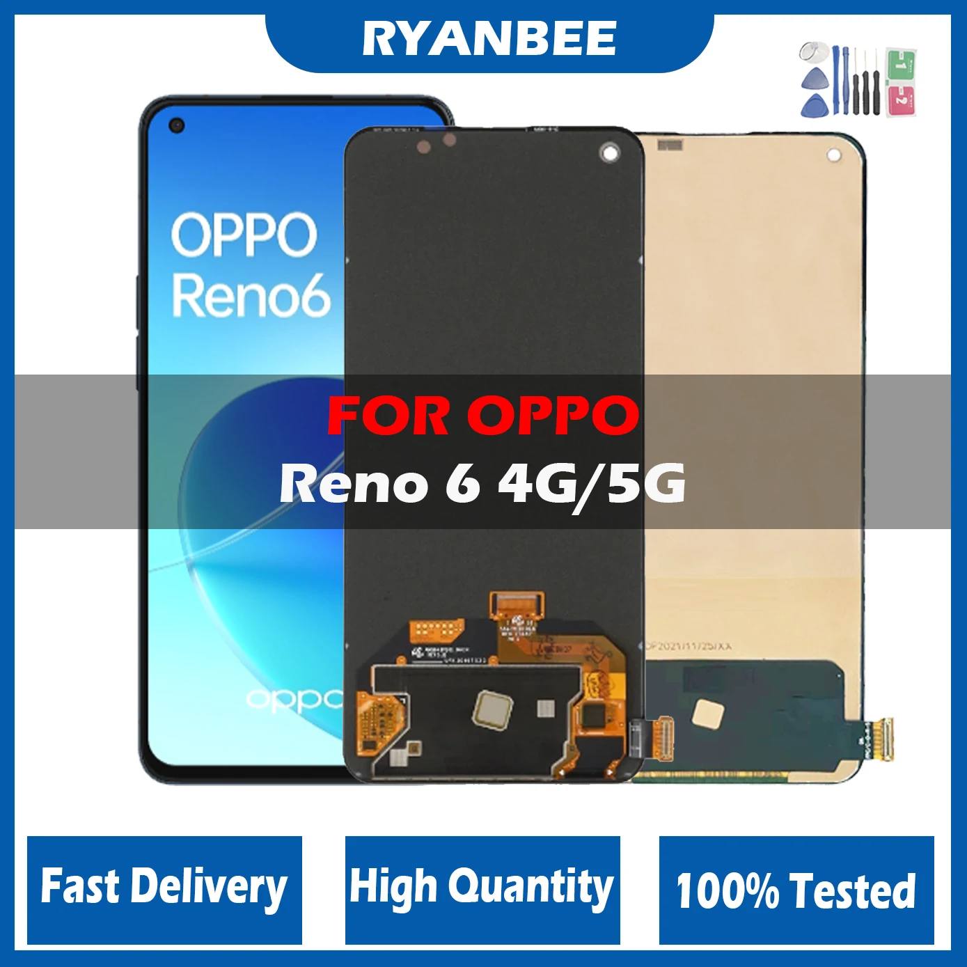 Cover per Oppo Reno 6 5G, Cover a Libro Portafoglio in Pelle