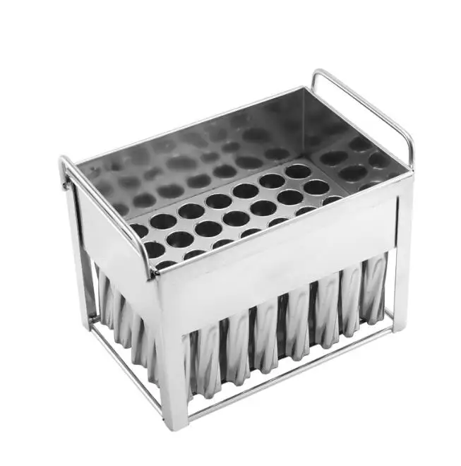 Stainless Steel Ice Lolly Popsicle Mold Rack Frozen Lolly Popsicle Ice Pop Maker Homemade Cream Mold with Holder