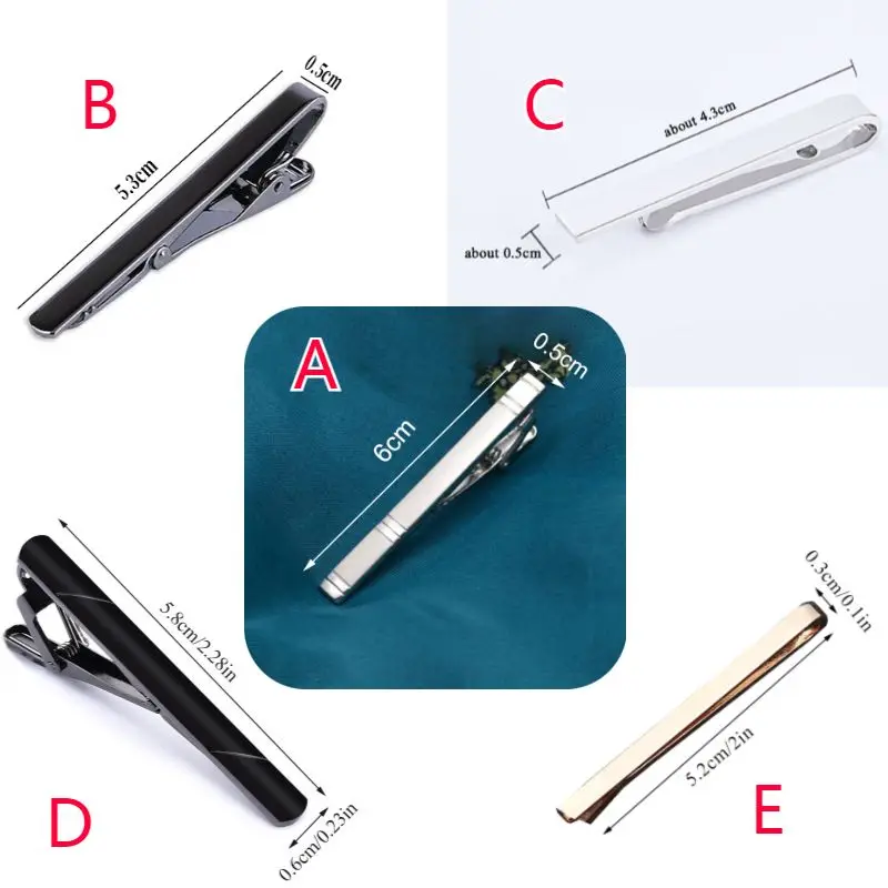 Metal Tie Clips Men Necktie Dress Shirts Tie Pin For Wedding Ceremony Bar Gold Clasp Business Accessories