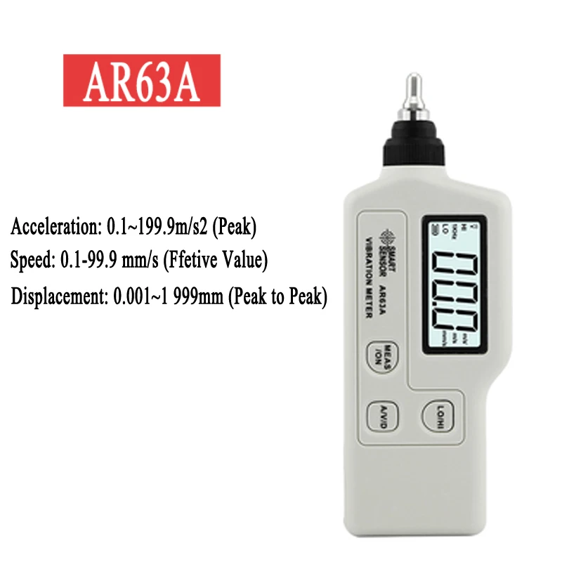 AR63A AC Output 2V Peak Data Output 1S Sampling Rate Smart Sensor Vibration Meter