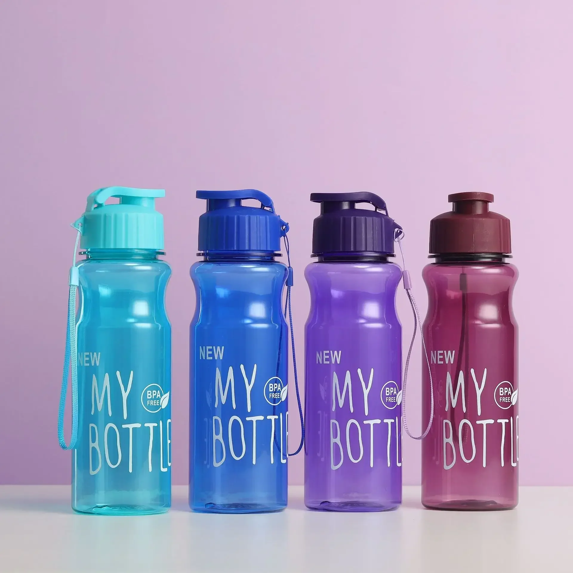 550ML Transparent Water Bottle Portable Sport Bottle for Drinking Kitchen Tools Water Bottles Gym Travel Girl and Boy Cup