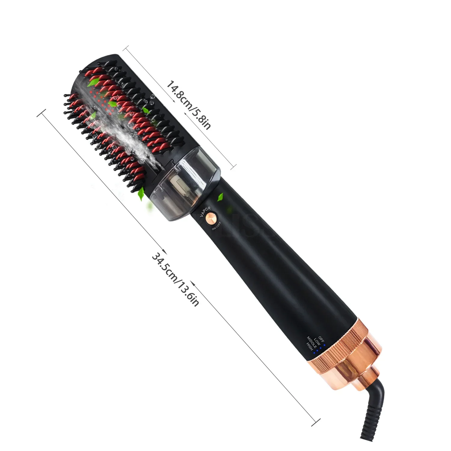 Infrared Hair Steamer Brush Straightening Hot Air Blow Dryer Women Hair Comb Straightener