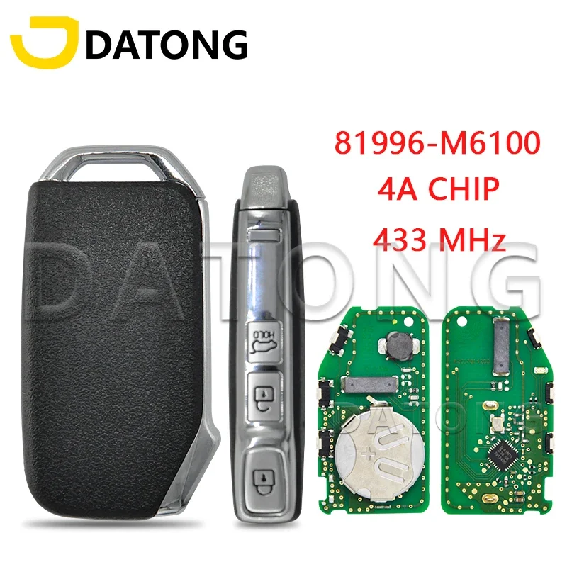 

Datong World Car Remote Control Key For Kia Sportage K5 Forte After 2017 Q2000 81996-M6100 4A 433MHz Auto Smart Promixity Card