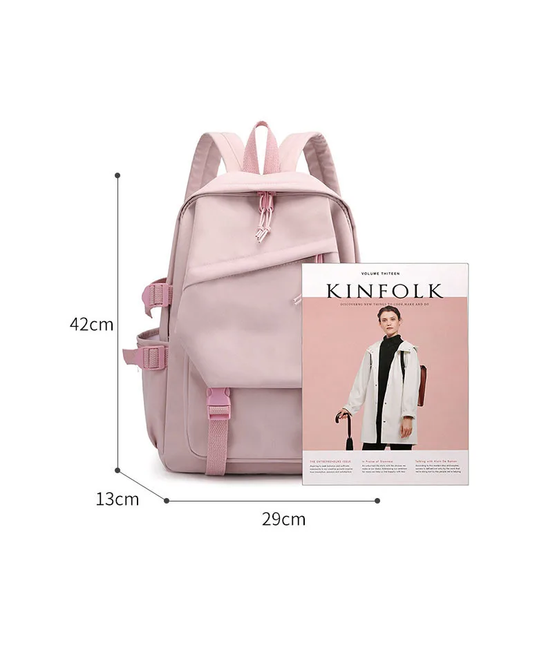 Anime Backpack for School Kids Girls Boys Leisure Simple Pink Schoolbag Anime Cute Capybara Loves Bubble Tea Travel Backpack Bag 6