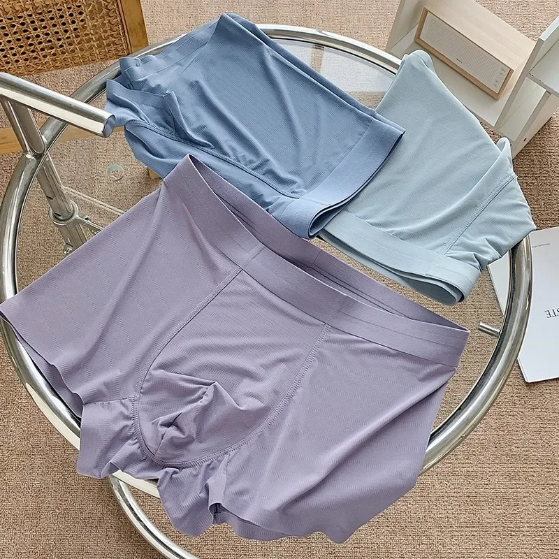 

New Traceless Lightweight Mesh Ice facial mask Pants Men Solid Antibacterial Men Pants Pants A must for a tough man Home helper