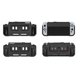 For NS Switch Oled Case TPU Cover Soft Rubber Protective Shell Case Can Store Game Card Protective Shell Black Red Blue For NS Switch Oled Case TPU Cover Soft Rubber Protective Shell Case Can Store Game Card Protective Shell Black Red Blue