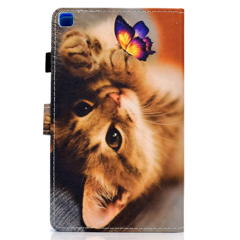 Cover for Samsung Tab A7 Lite 8.7 Cute Cat Lion Tablet Cases Wallet Stand Shell for Galaxy Tab A7 Lite T220 T225 Case Kids