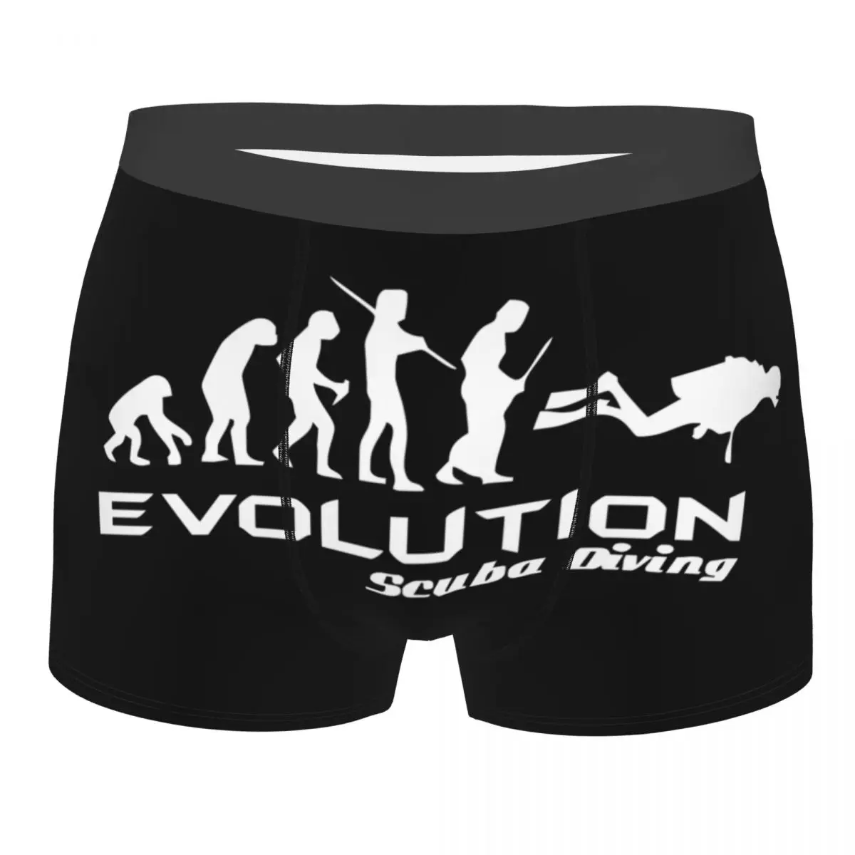 

Evolution Of Scuba Diving Boxer Shorts Men 3D Printed Funny Underwater Dive Diver Gift Underwear Panties Briefs Soft Underpants