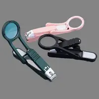 Nail Scissors with Magnifying Glass Practical Anti-splash Nail Clippers with Magnifying Glass for Elderly for Hands 1