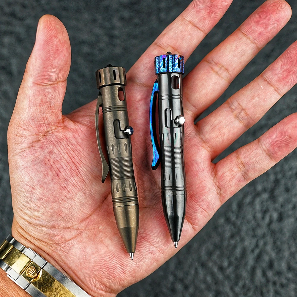 MecArmy TPX10 티타늄 볼트 액션 전술 펜, CNC 정밀 가공 필기 펜, LAMY M22 리필 사용, 야외 자기 방어