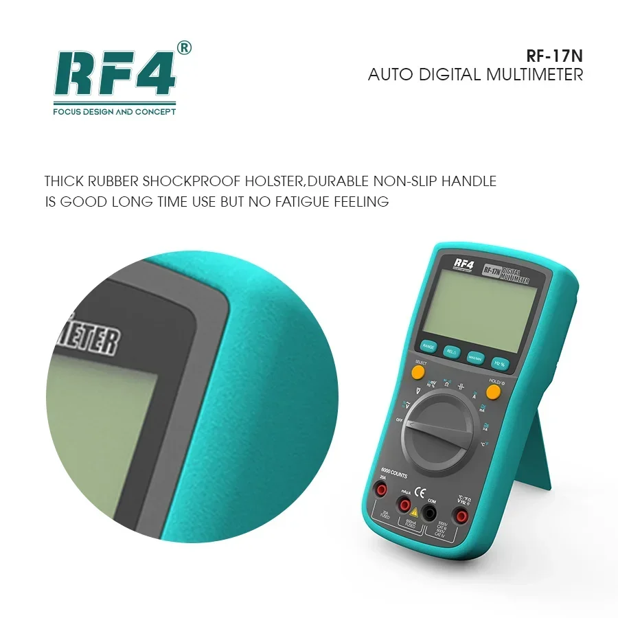 RF4 RF-17N Professional Instrument LCD Backlight Display Data Hold Multi-function NCV AC/DC Digital Multimeter digital multimeter,multimeter tester