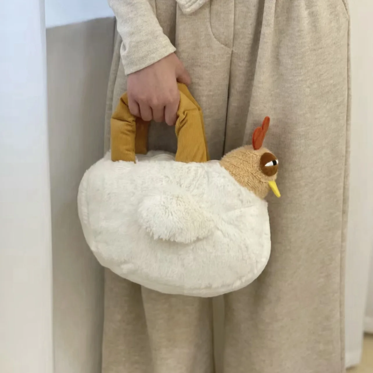 재미있는 도지 치킨 봉제 가방 인형, 알코올 치킨 부드러운 박제 코튼 봉제 토트, 집 장식, 친구 생일 선물
