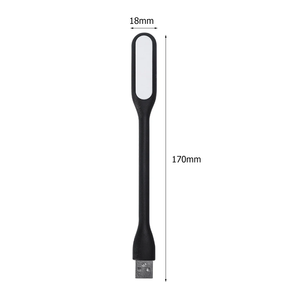 USB LED Light Book Light Flexible Portable Night Light Gooseneck USB Lamp Compatible for Power Bank Laptop Notebook
