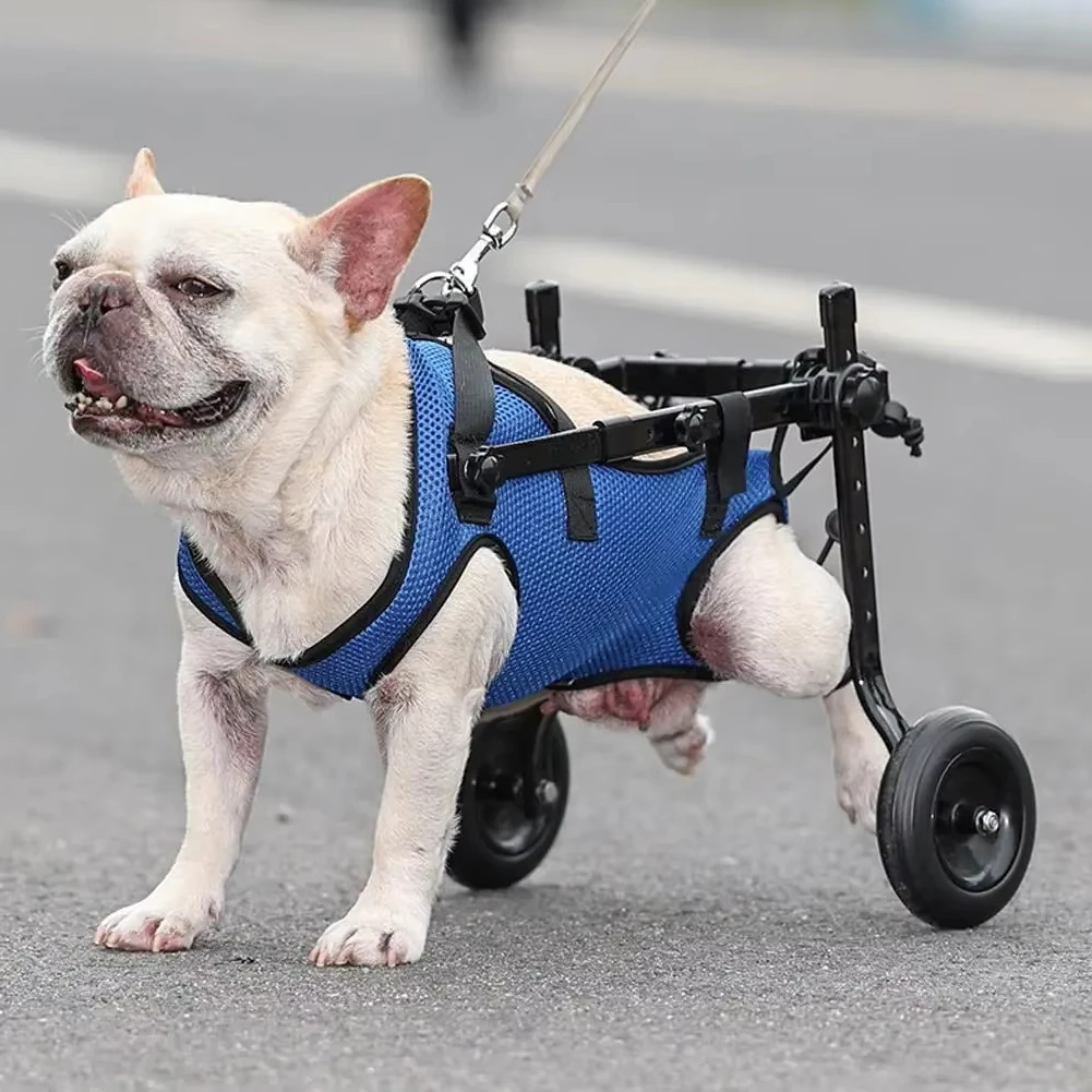 Pet Wheelchair Cart Adjustable Pet Cat Dog Rehabilitation Walking Wheels Aids Mobility Assistance Light Walk Tools