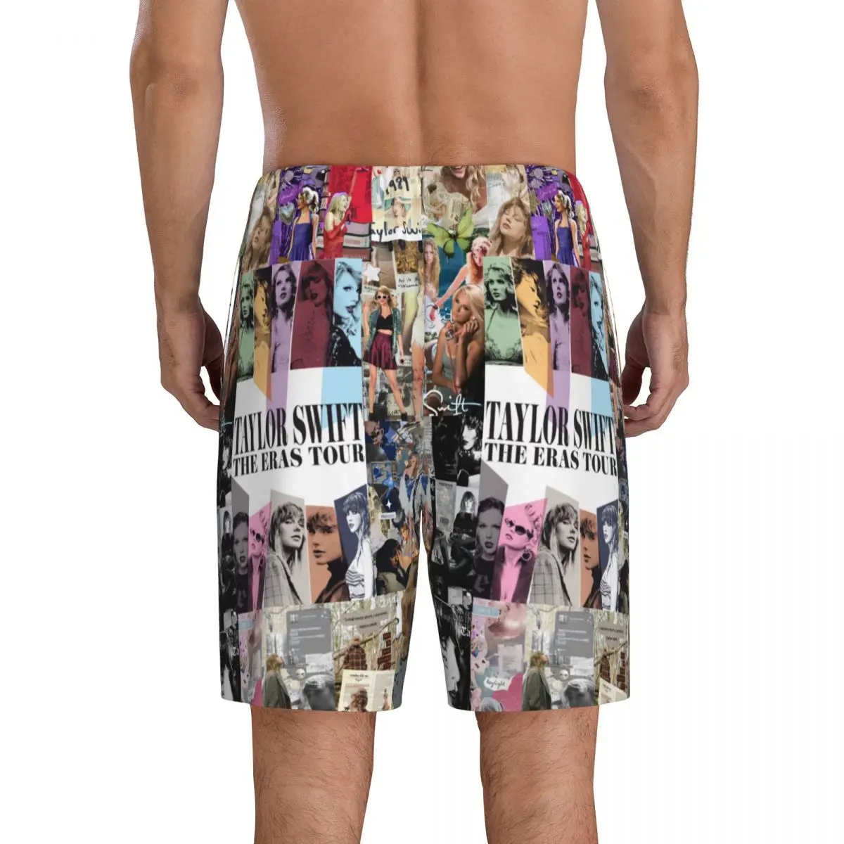 Custom Print Men\'s Taylor American Singer Swift Pajama Bottoms Sleepwear Pjs Sleep Shorts with Pockets