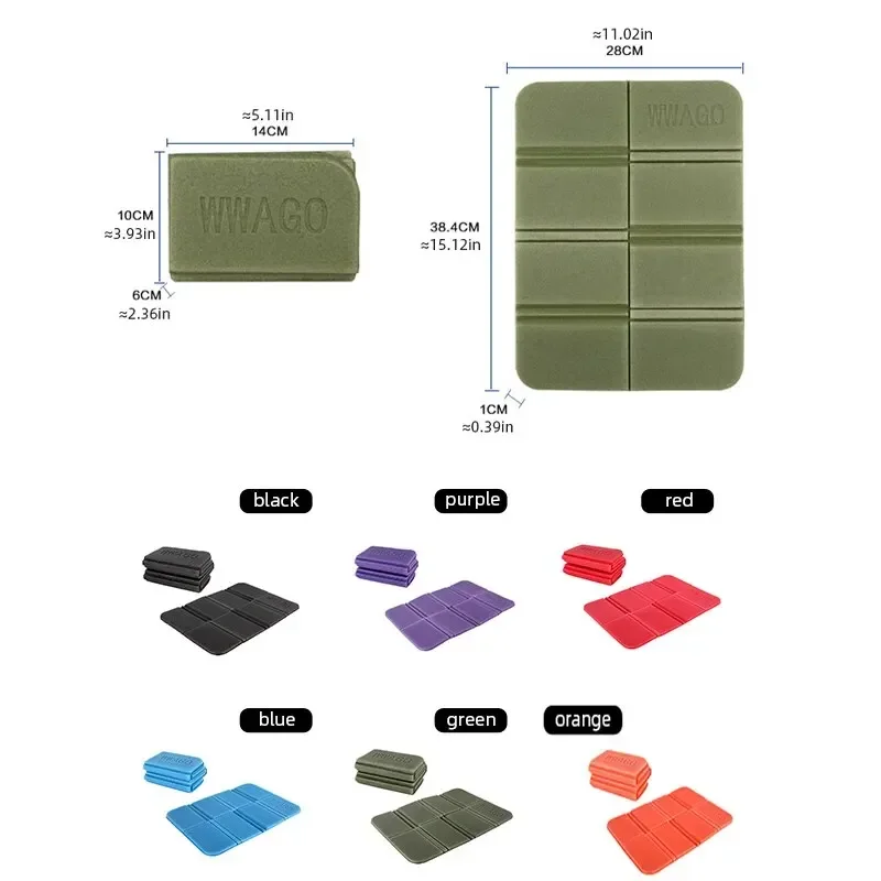 Foam XPE Folding Cushion Beach Camping Portable Moisture Proof Mats Outdoor Portable Waterproof Small Picnic Pad 6 Colors foam pad camping mat moisture proof mat picnic mat