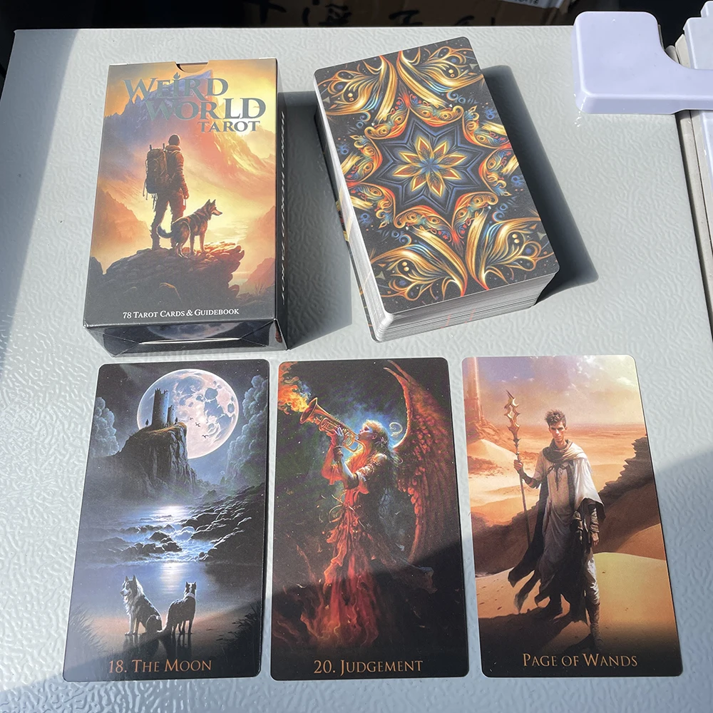 Tarot Cards 12x7cm for Beginners with Paper Guide Book Prophet Prophecy Oracle Divination Taro English Version 350 GSM PAPER