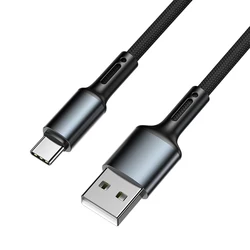 Premium USB Type A to Type C Data Charging Cable - Multiple Lengths Available - 0.25m (Black)