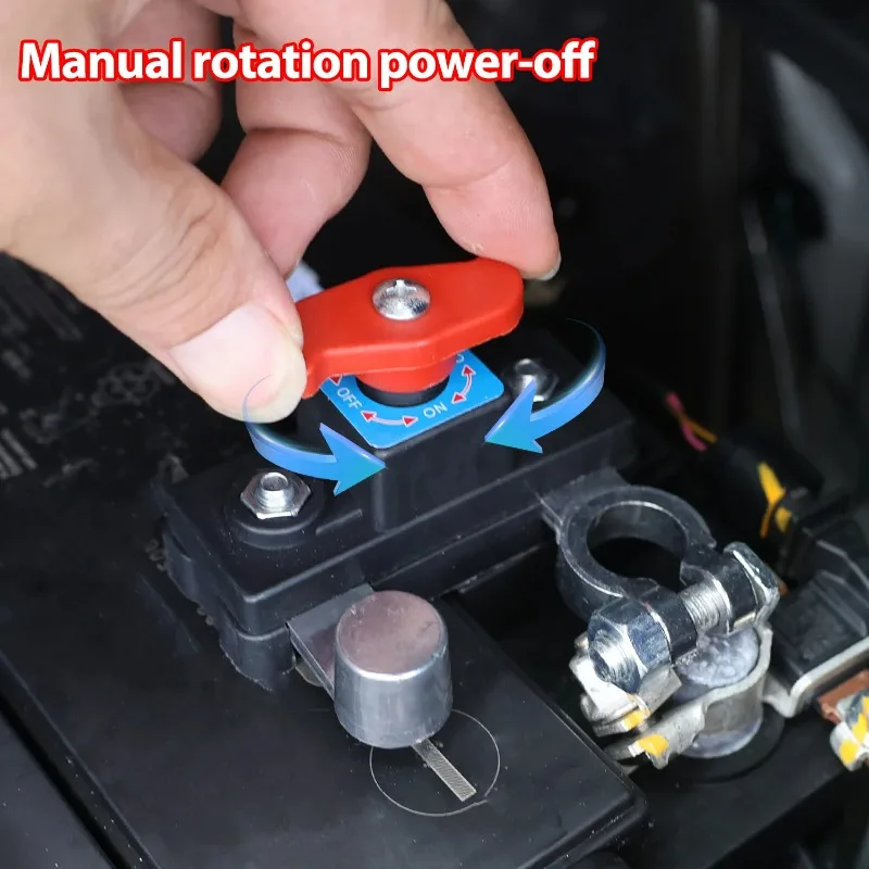 Battery Disconnect Switch Isolator for Car Truck Van Negative Terminal Cut Off with Knob Prevent Battery Drain During Storage