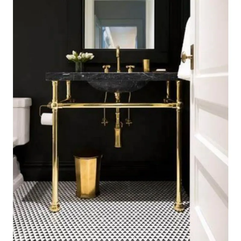 luxurioushighendlightsinglesinkbathroomvanitywithchromecolor