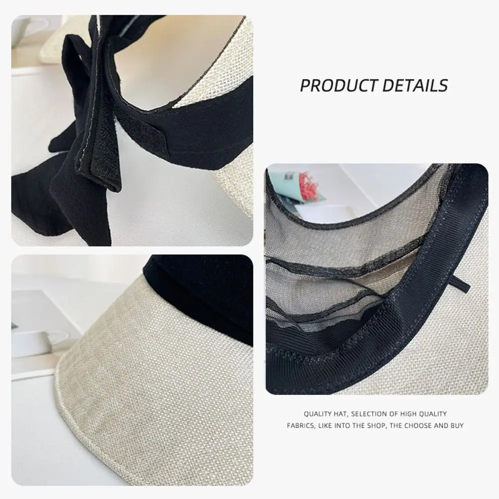 Polyester Women Beach Bucket Hat Wide Brim Sun Cap