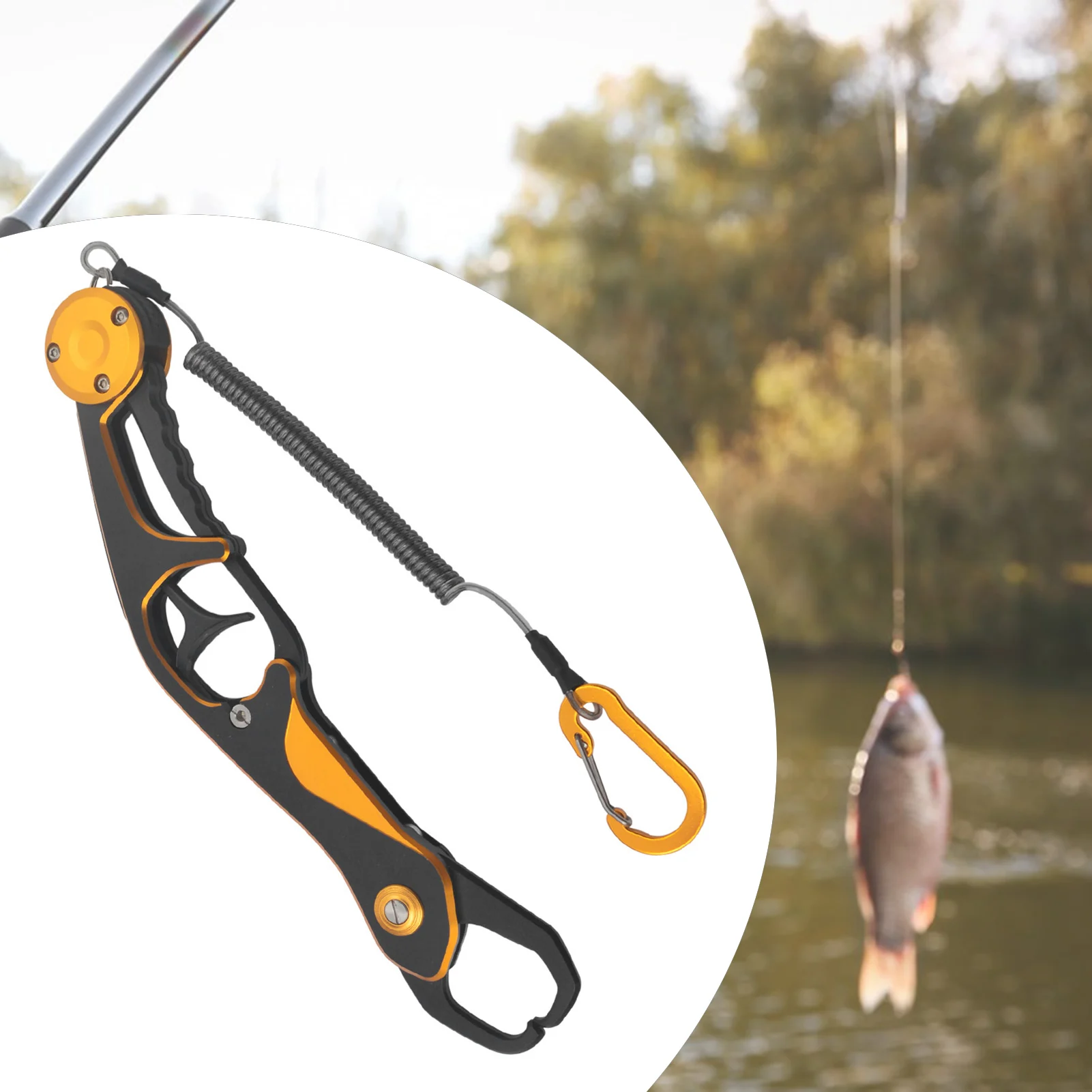

Aluminum Fishing Tools Portable Light Fish Lip Grip Fishing Gripper Grabbber Fishing Tool 50kg Loading Fishing Pliers