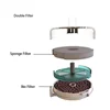 Round Aquarium Fish Tank Filter Transparent Biochemical Sponge Filter Aquarium Water biological Filter Submersible Water Pump 4
