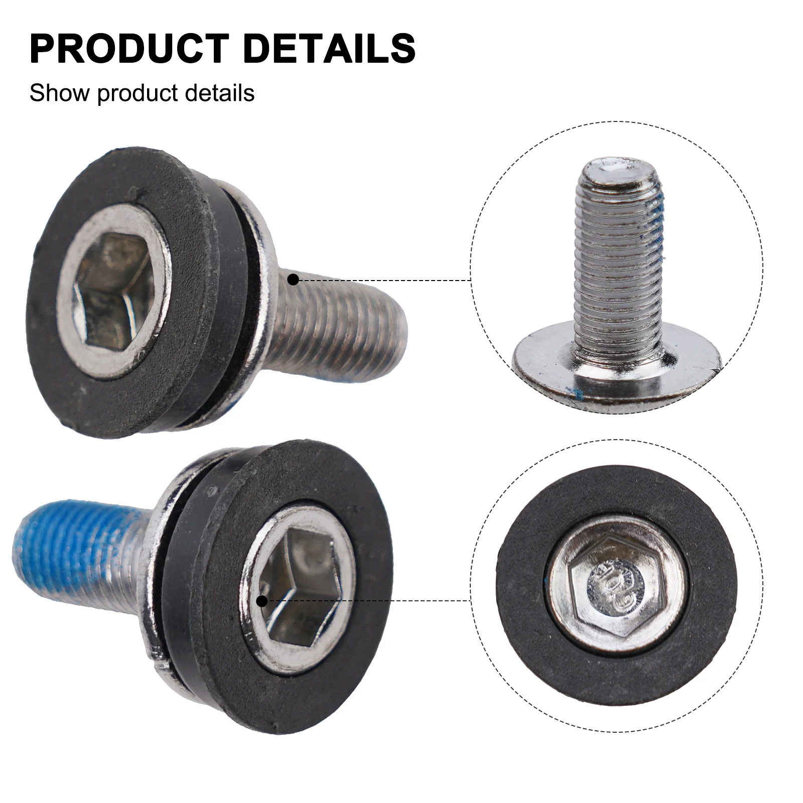 

Sealing Screw Bicycle Screw Waterproof M8x15mmm Sealing Screw 21*21*23mm Bicycle Bicycle Accessories High Quality