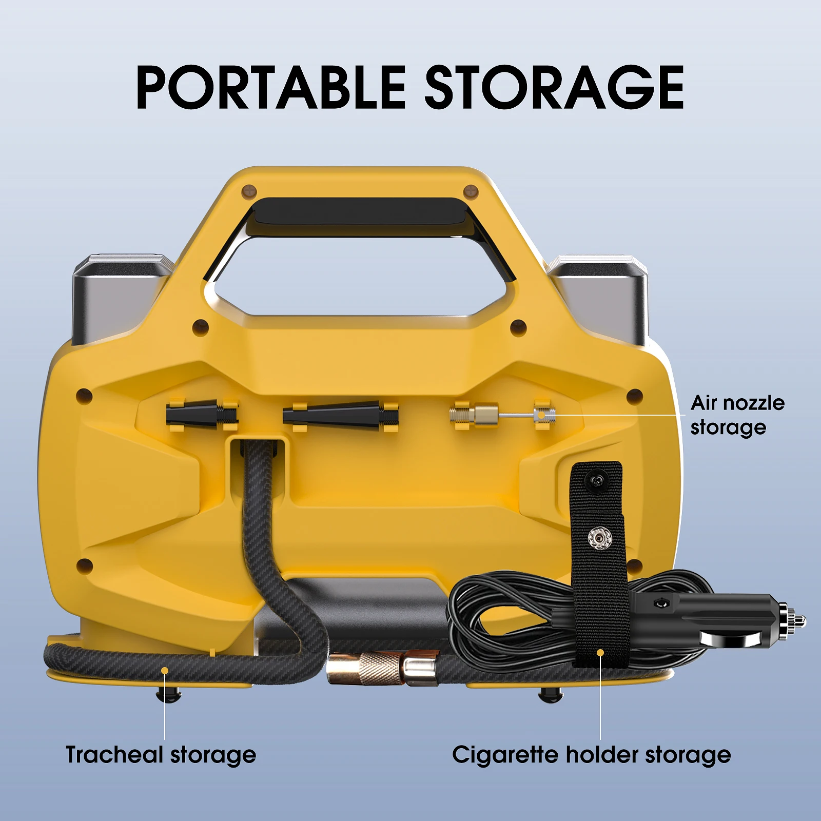 مضخة هواء Carsun سلكية عالية الطاقة ثنائية الأسطوا...
