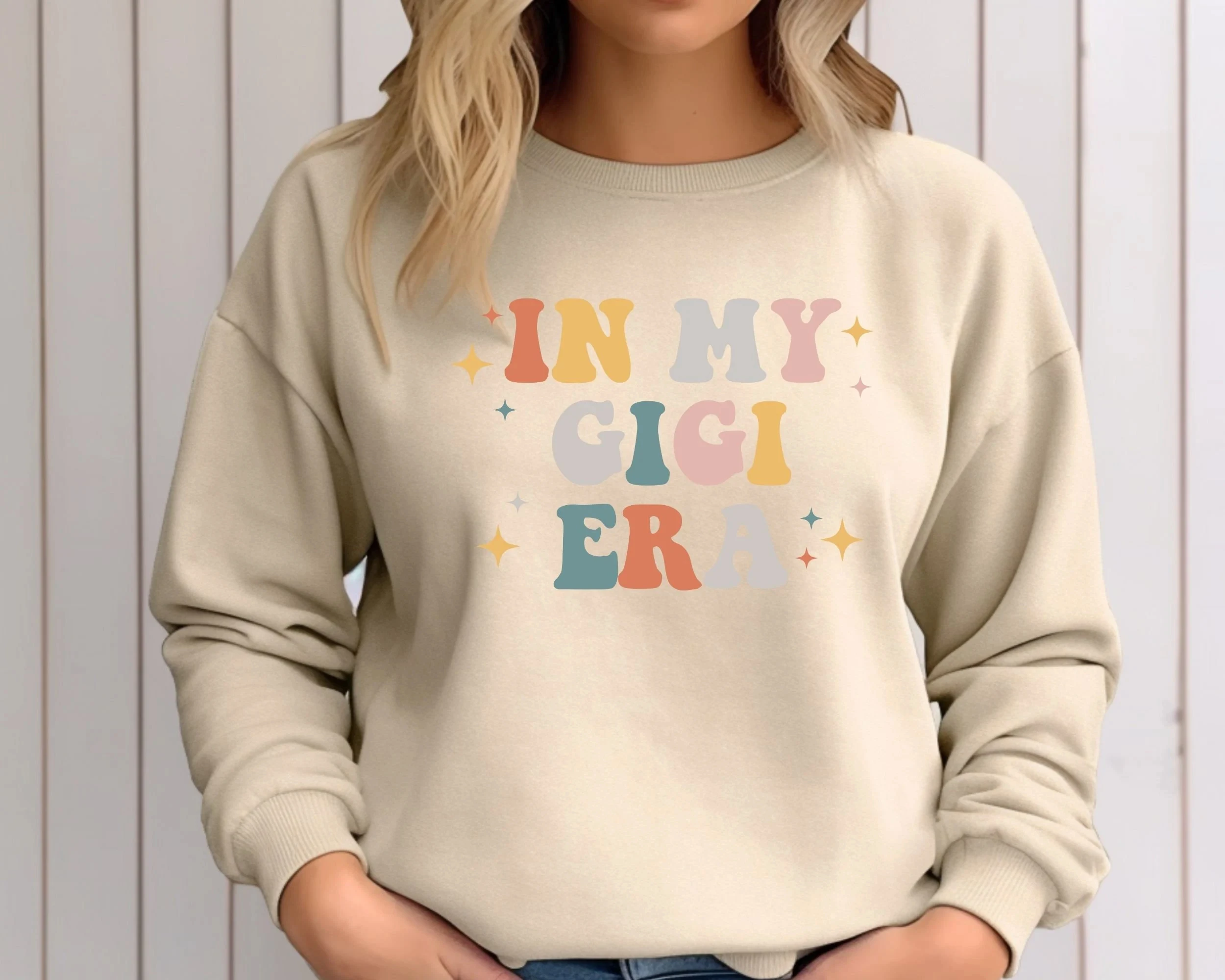 

In My Gigi Era Slogan Women Sweatshirt New Popular Summer Party All Match Female Clothes Hot Sale Trend Outdoor Comfort Tops