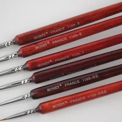 Model DIY Pen Pointed Painting Brush Outline Pen Combo For Assembly Model Building Military Tool Model Tools 6pieces /lot 000#~3#