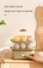 DMWD Electric Egg Cooker Double Layers Multifunction Eggs Boiler Corn Milk Rapid Breakfast Machine Home Food Heating Steamer 5