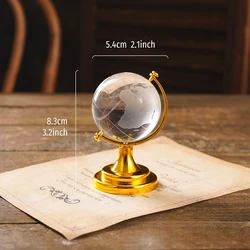 Instagram - Style Transparent Crystal Globe Decorative Accent (Gold - Medium)