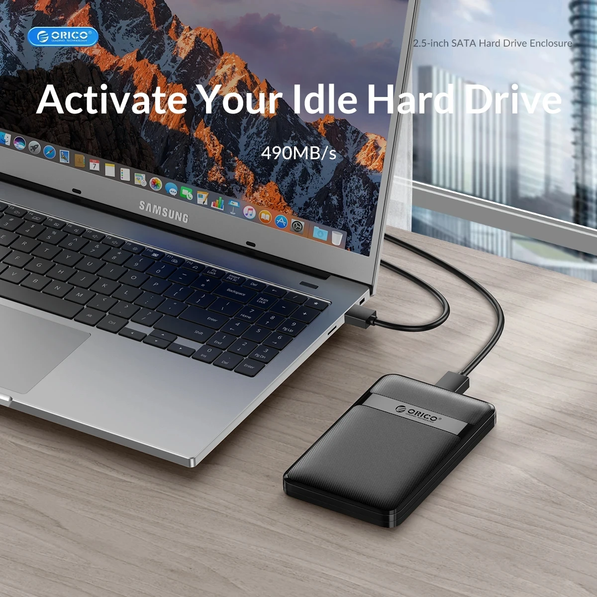 ORICO 2.5인치 HDD 케이스 SATA to USB3.0/Type-C SSD HDD 인클로저 5/6Gbps 최대 USB-C 외부 SATA HDD 인클로저 PC 컴퓨터용
