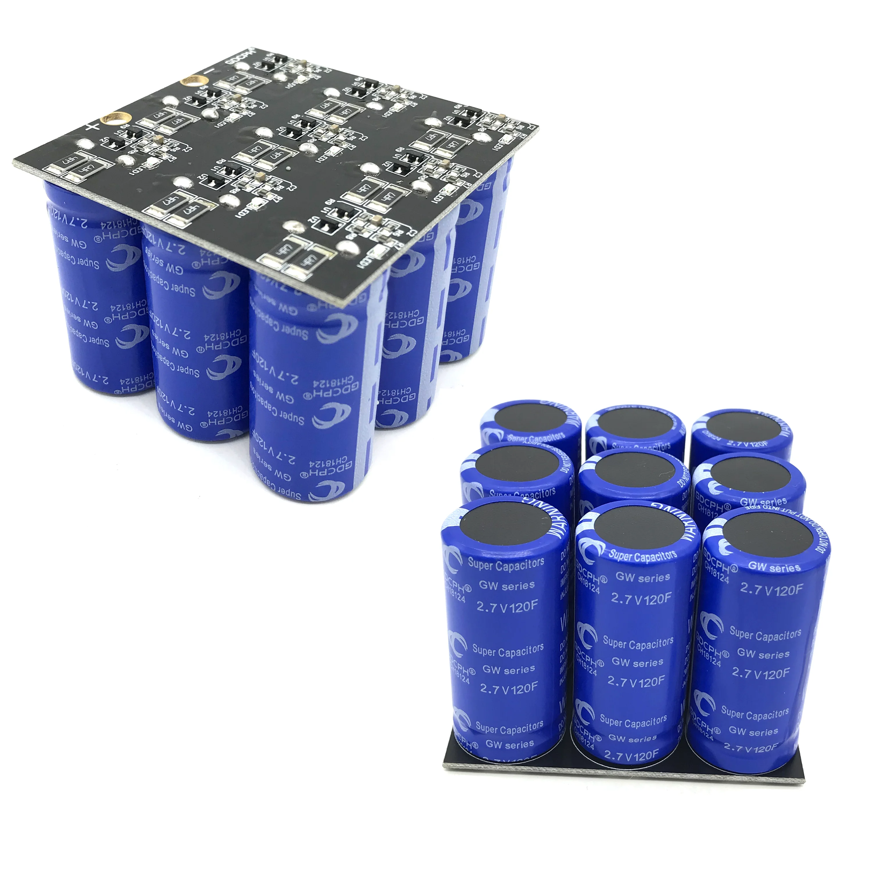 Super Capacitors Farad Capacitor Modules 24V 13F SuperCapacitors With Protection Board Horn Type UltraCapacitor 9PCS 2.7V 120F 10 pcs set laser receiver sensor module ky 008 laser transmitter modules for arduino avr sensor module board tool accessories