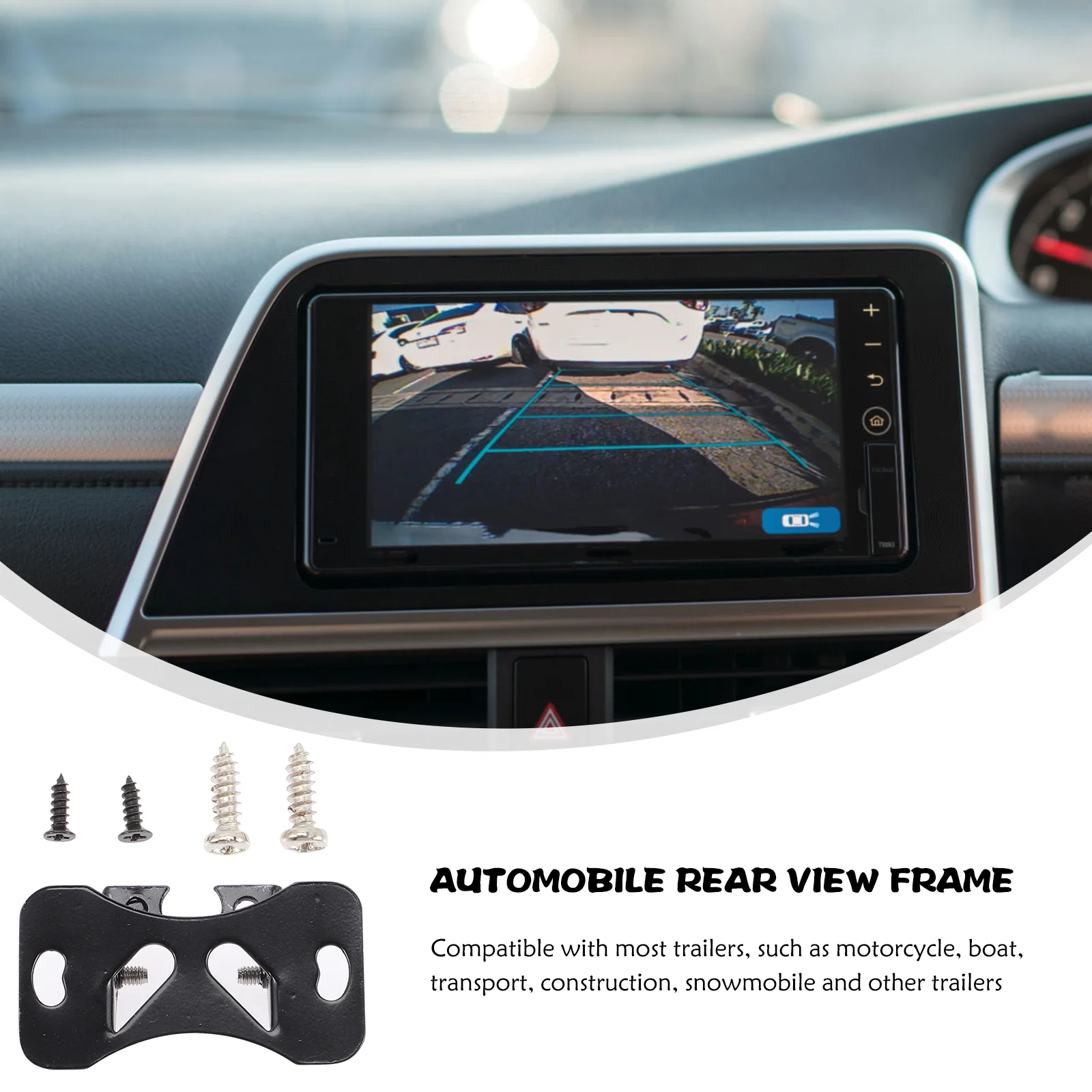 4 Pcs Car Rear View Bracket Degree Rotation Camera Rearview Mount Premium Security Products Wrought Iron Holder for Backup