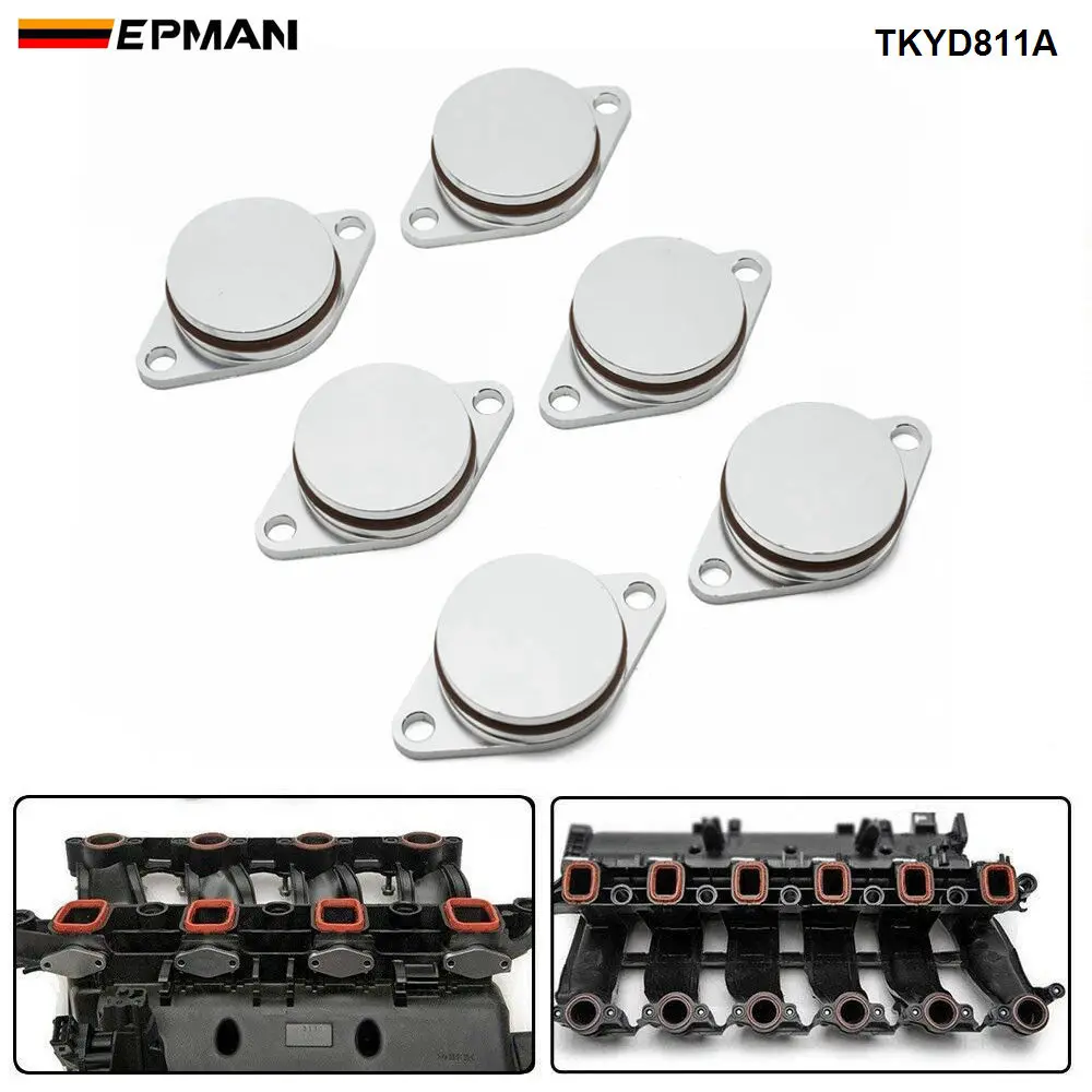 EPMAN 6 x 33MM Diesel Swirl Blanks Flaps Repair Delete Kit Removal Repair Kit For BMW M57 530D 330D 335D TKYD811A