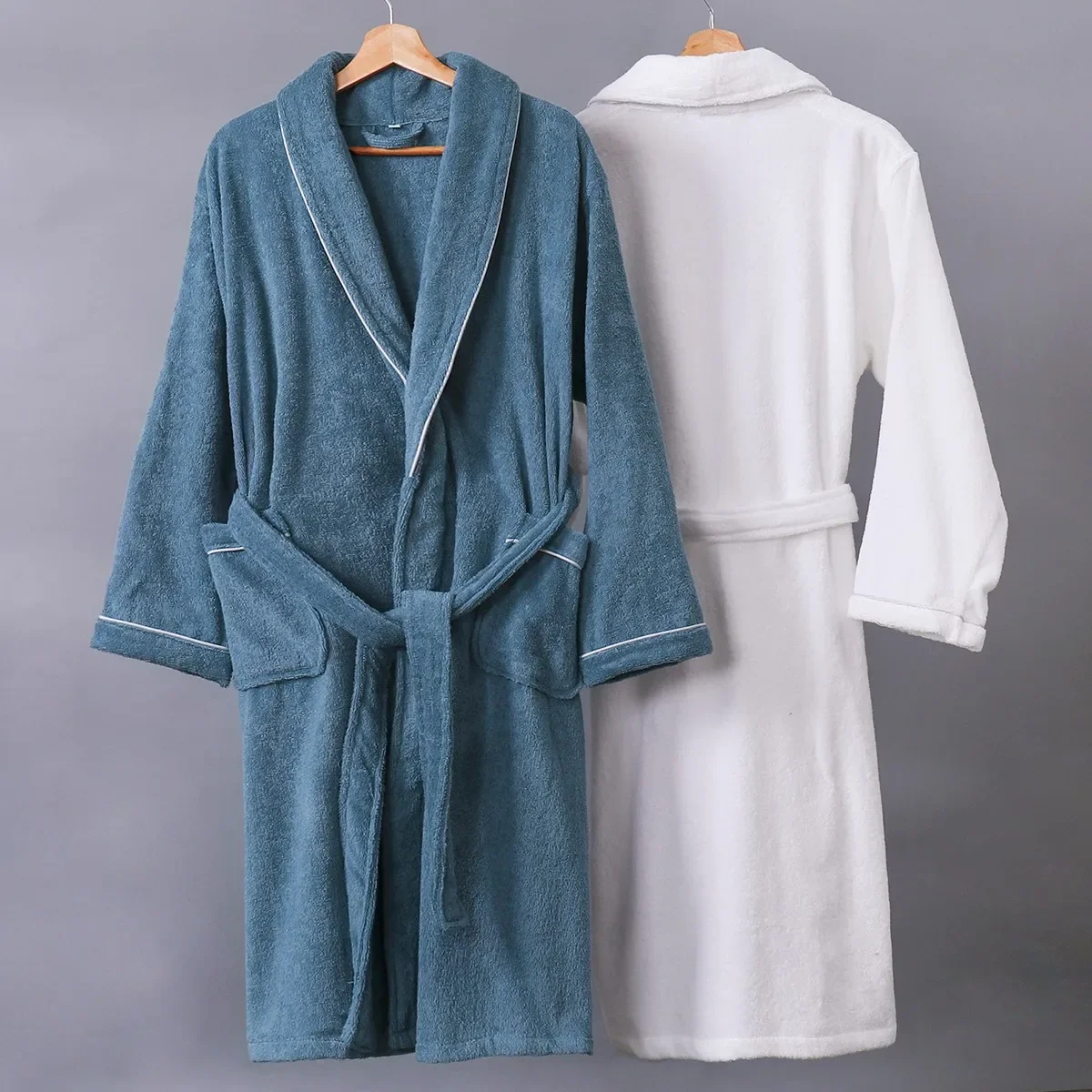 Women Bathrobe Terry Bath White for hotel robe sauna and swimming pool soft cotton terry robe large size long bath robe for men cotton bathrobe