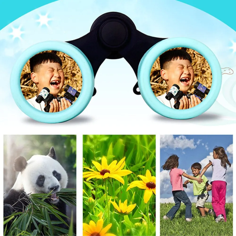 4X30Mm Kids Binocular Telescopes Children Educational Folding Telescope Outdoor Bird Watching Optics Telescope Children Gift