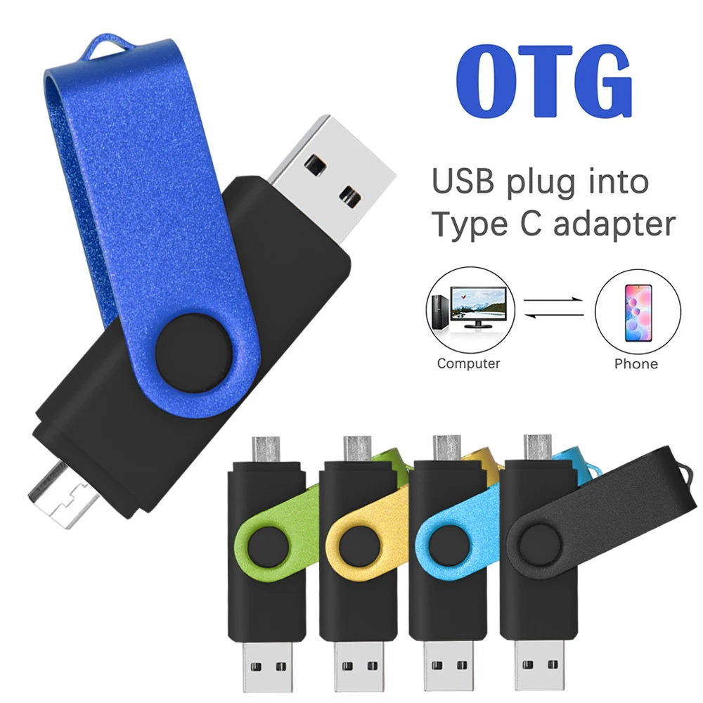 Высокоскоростной OTG USB флэш-накопитель Водонепроницаемый 64 ГБ 32 16 2 в 1 Micro