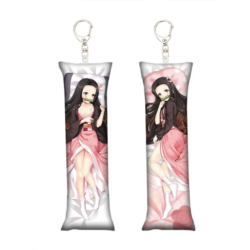 

Demon Slayer Pillow Keychain Plush Pendant School Bag Pendant Mini Dakimakura Anime Sexy Two-dimensional COS KamadoNezuko