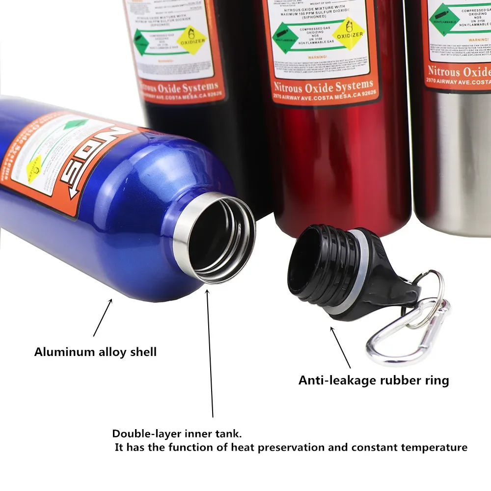 Stainless Steel Car NOS Nitrogen Bottle Insulation Cup 500ml Insulation Pot Racing Style Car Interior Decoration Accessories — view 3
