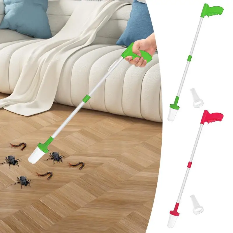 Folding Spider Catcher Long Handle Cockroach Grabber Humane Friendly Spider Trap Tool Pick Up Tool Family Trap Tool for Home