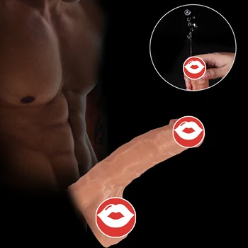 Remote Control Penis Squirting High Realistic Dildo Soft Real Man Dildo for Woman Sex Toy for Adults 18 Dropship 6
