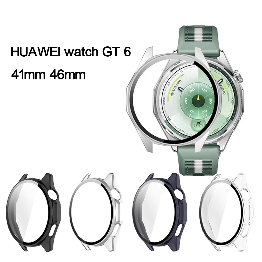 Enhanced Protective Smartwatch Shell and Screen Protector with Tempered Glass