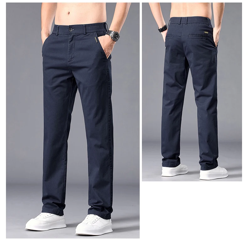 Business Gerade Eis Seide Casual Hosen Männer Frühling Sommer Dünne Atmungsaktive Mode Hosen Klassische männer Kleidung Luxus Hosen – Detail 10