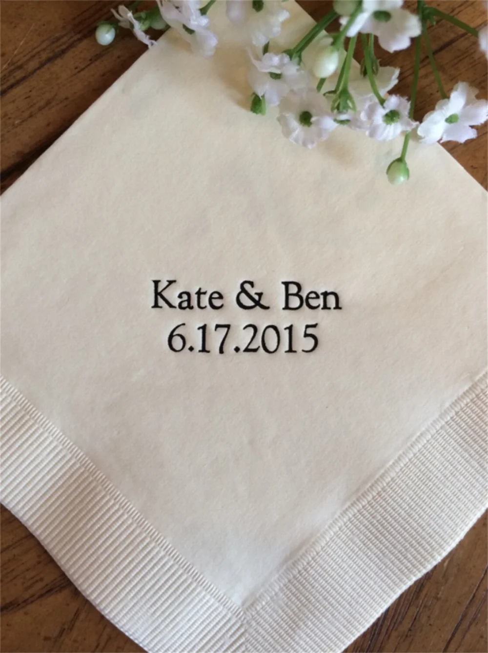 

50PCS Personalized Napkins Wedding Personalized Cocktail Beverage Paper Anniversary Party Monogram Custom Luncheon Avail!