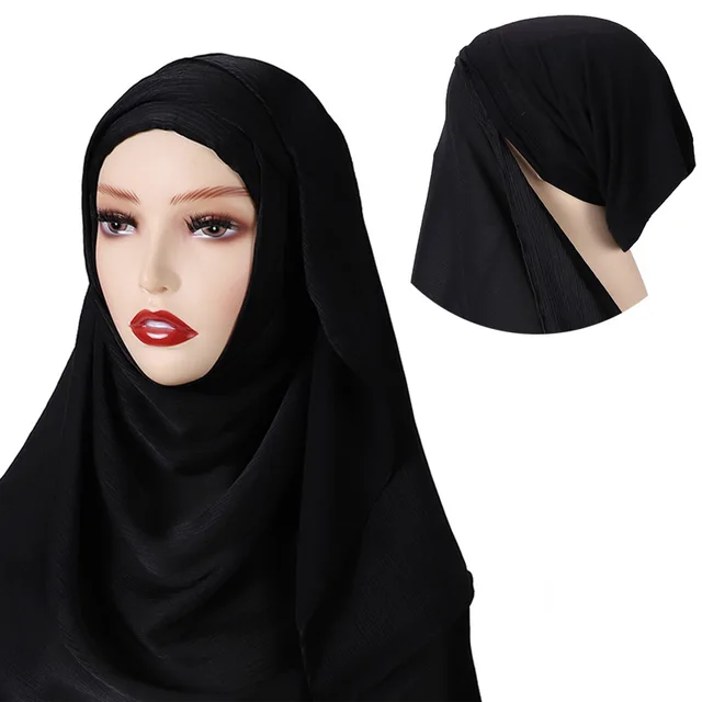 Moslim Instant Hoofddoek Met Motorkap Cap Hijab Sjaals Arabische Sjaal Maleisië Headwrap Abaya Accessoires - AliExpress